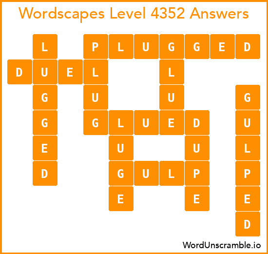 Wordscapes Level 4352 Answers