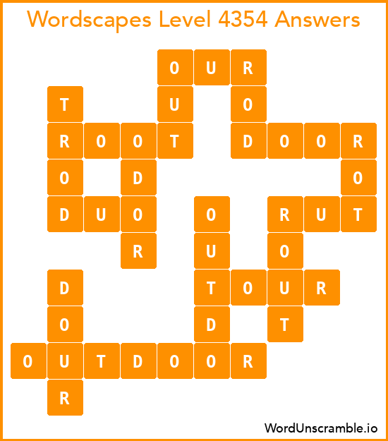 Wordscapes Level 4354 Answers