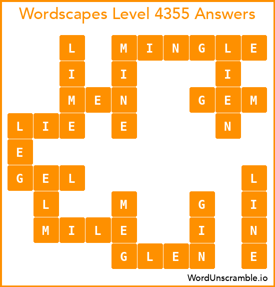 Wordscapes Level 4355 Answers