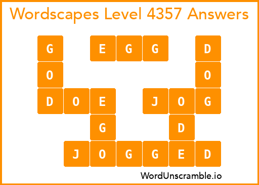 Wordscapes Level 4357 Answers