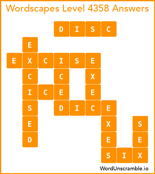 Wordscapes Level 4358 Answers