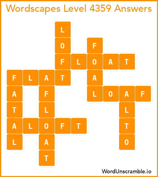Wordscapes Level 4359 Answers