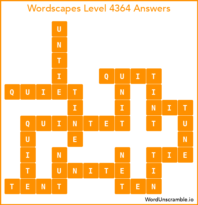 Wordscapes Level 4364 Answers