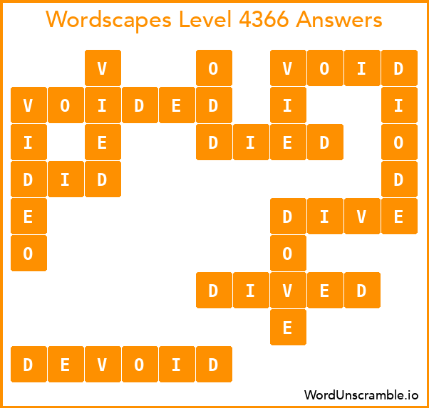 Wordscapes Level 4366 Answers