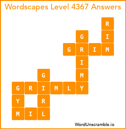 Wordscapes Level 4367 Answers