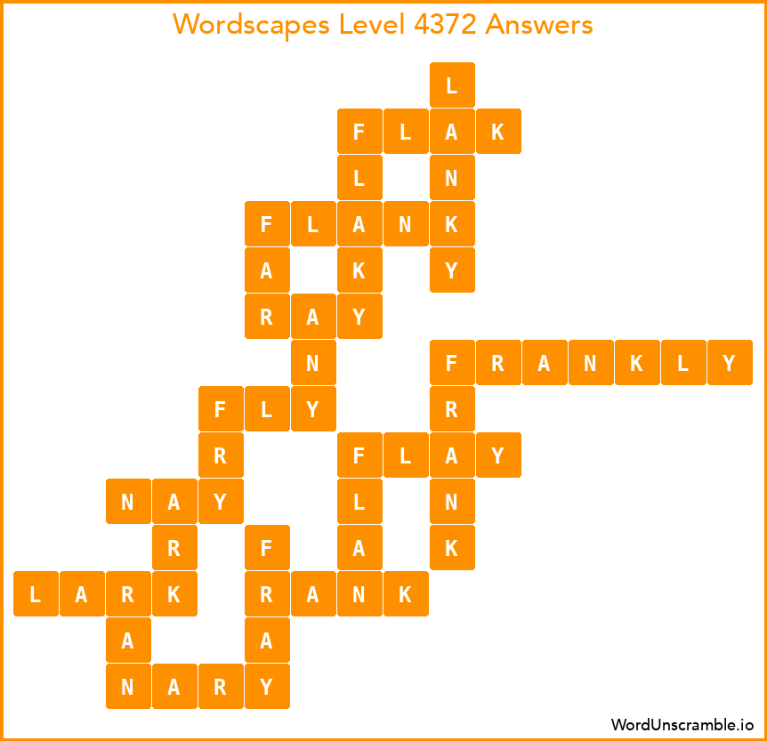 Wordscapes Level 4372 Answers