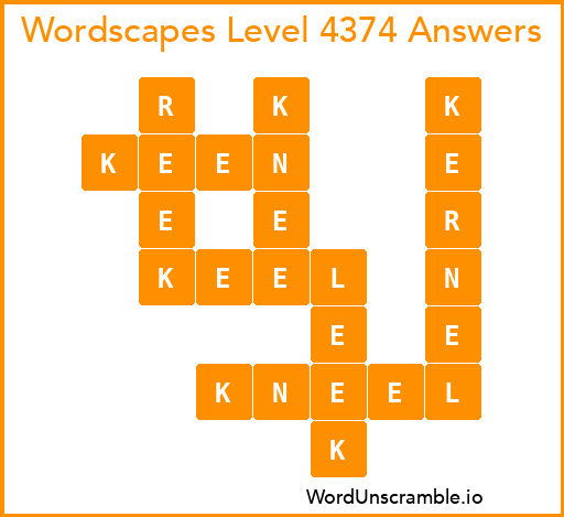 Wordscapes Level 4374 Answers