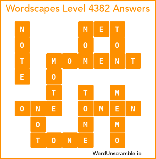 Wordscapes Level 4382 Answers