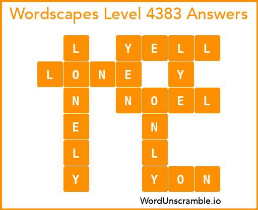 Wordscapes Level 4383 Answers