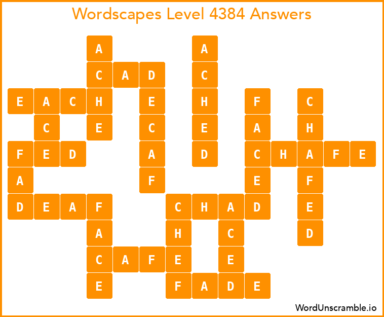 Wordscapes Level 4384 Answers