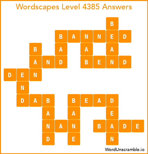 Wordscapes Level 4385 Answers