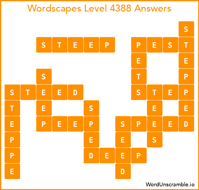 Wordscapes Level 4388 Answers