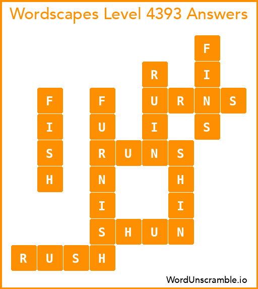 Wordscapes Level 4393 Answers