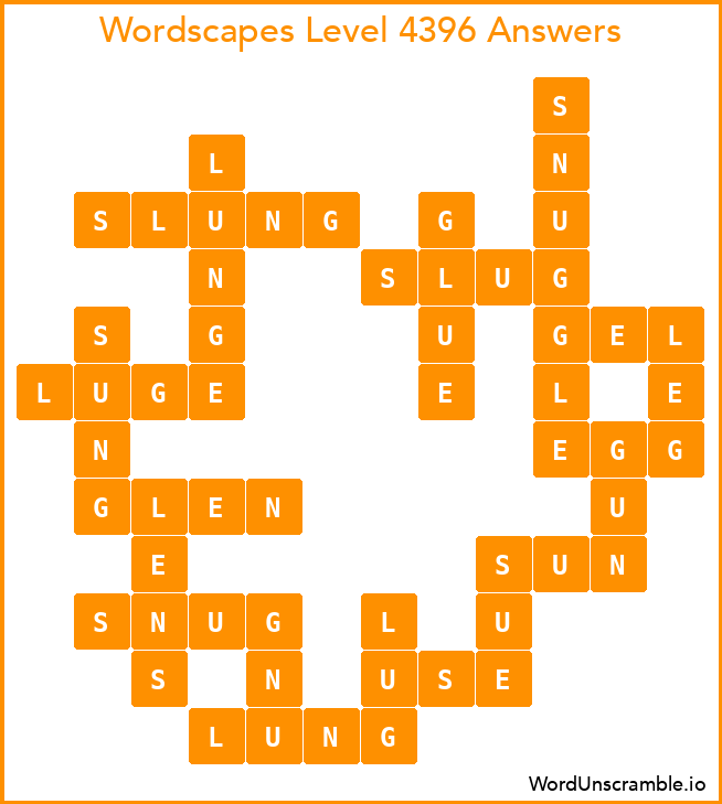 Wordscapes Level 4396 Answers