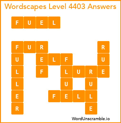 Wordscapes Level 4403 Answers