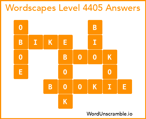 Wordscapes Level 4405 Answers