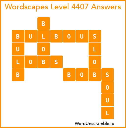 Wordscapes Level 4407 Answers