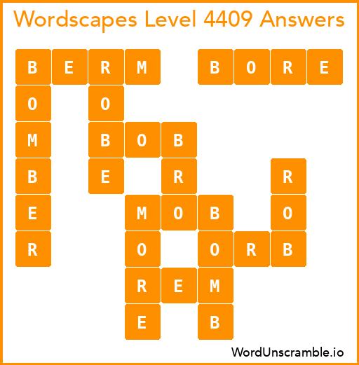 Wordscapes Level 4409 Answers