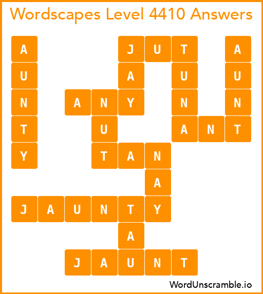 Wordscapes Level 4410 Answers