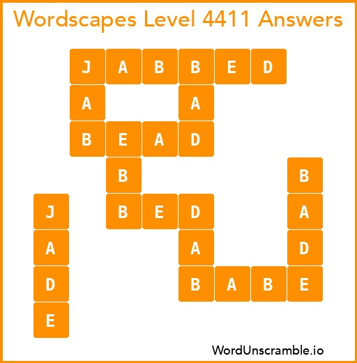 Wordscapes Level 4411 Answers
