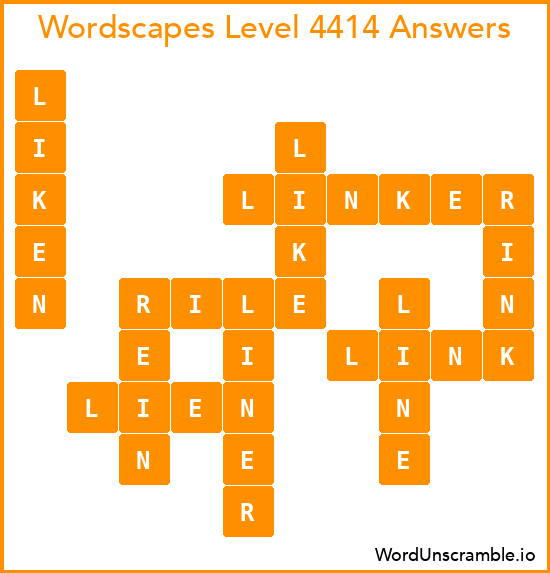 Wordscapes Level 4414 Answers