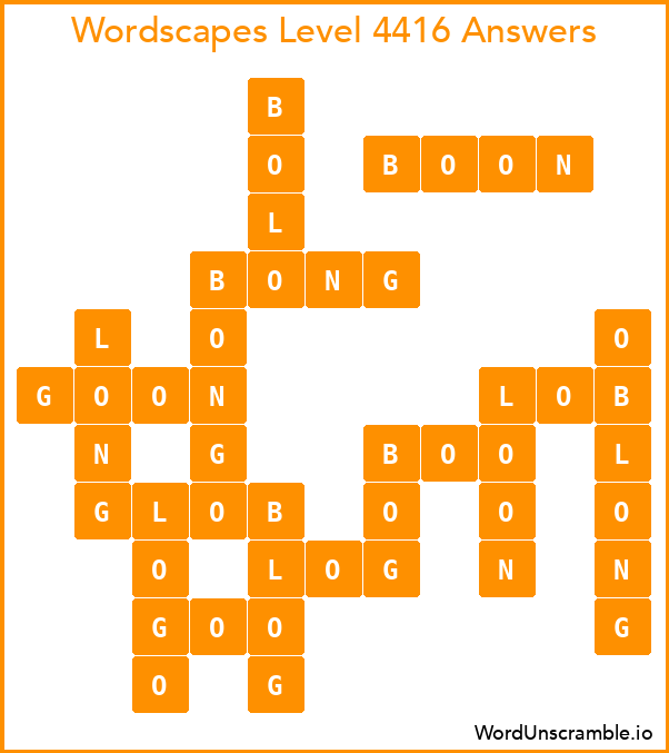 Wordscapes Level 4416 Answers