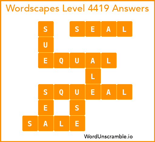 Wordscapes Level 4419 Answers