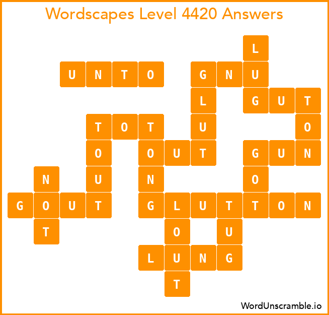 Wordscapes Level 4420 Answers