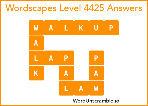Wordscapes Level 4425 Answers