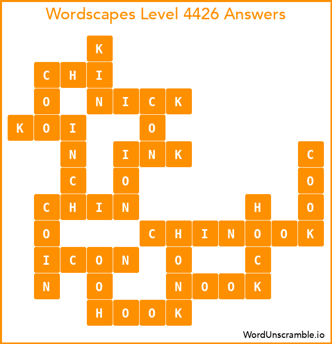 Wordscapes Level 4426 Answers