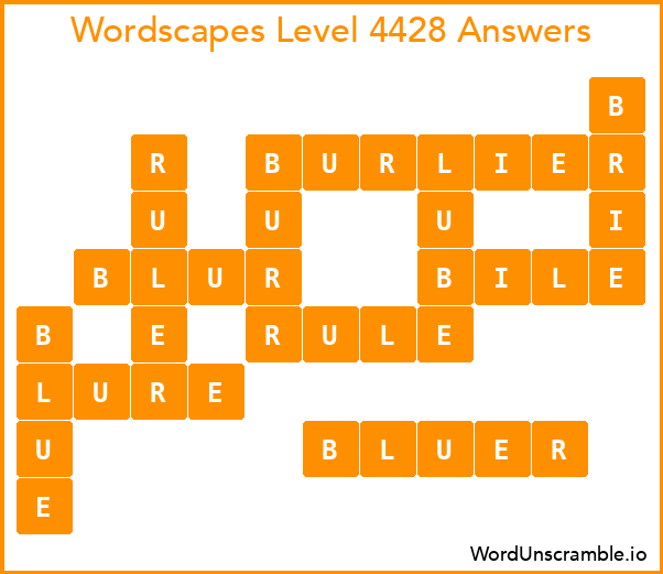 Wordscapes Level 4428 Answers
