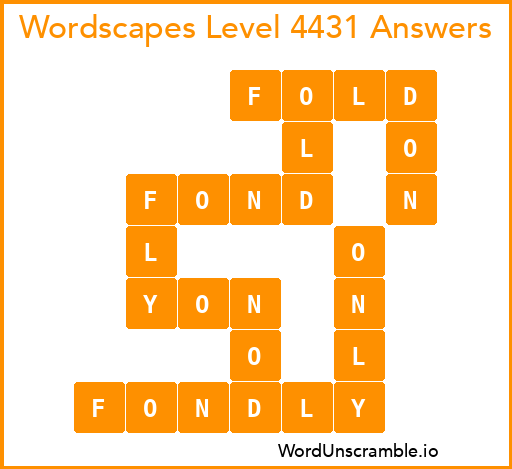 Wordscapes Level 4431 Answers