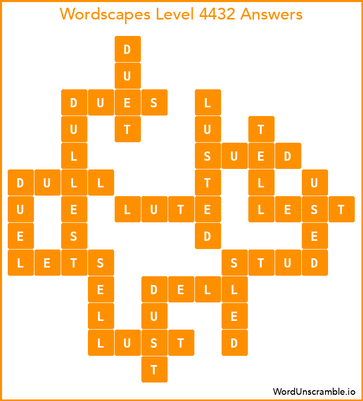 Wordscapes Level 4432 Answers
