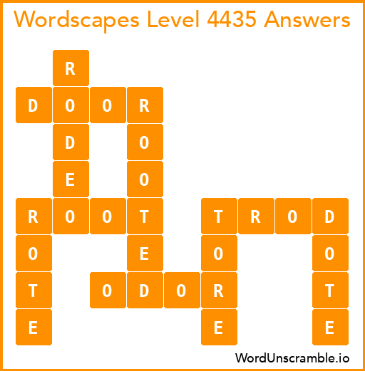 Wordscapes Level 4435 Answers
