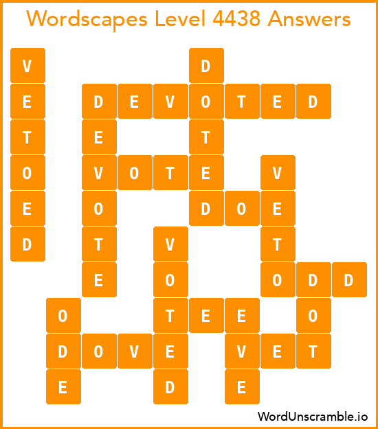 Wordscapes Level 4438 Answers