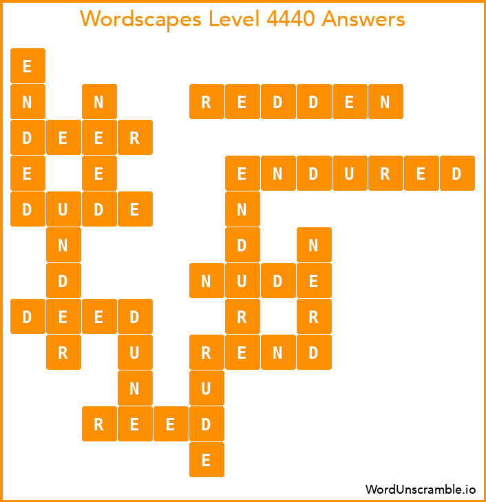 Wordscapes Level 4440 Answers