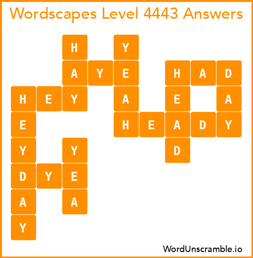 Wordscapes Level 4443 Answers