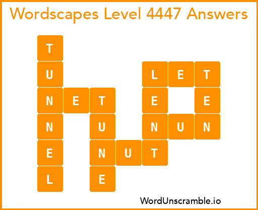 Wordscapes Level 4447 Answers