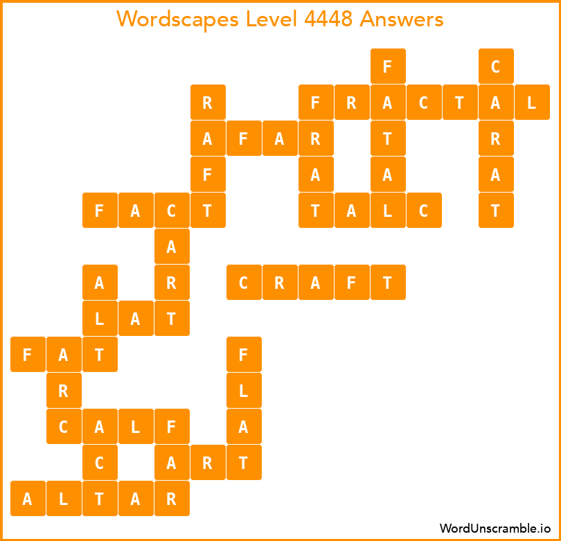 Wordscapes Level 4448 Answers