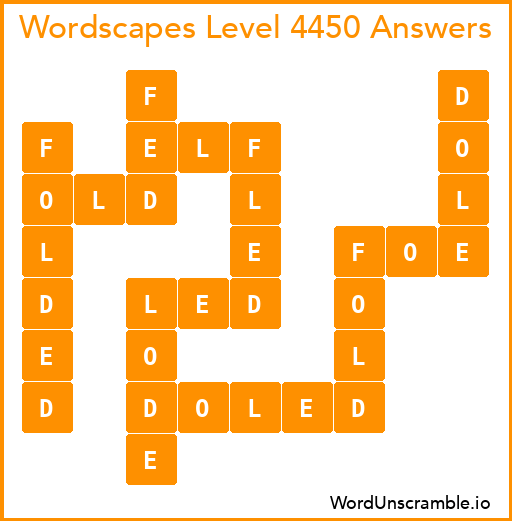 Wordscapes Level 4450 Answers