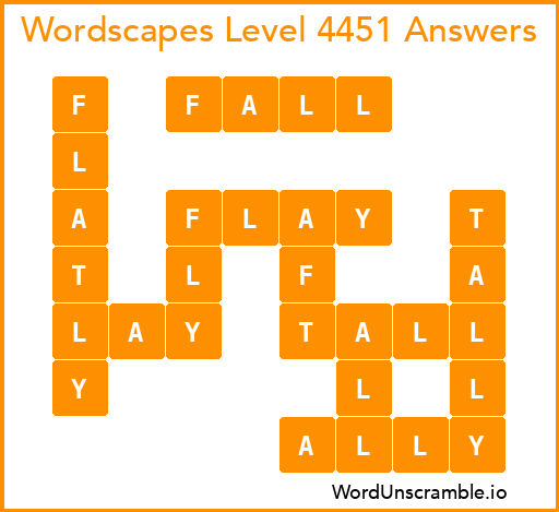 Wordscapes Level 4451 Answers