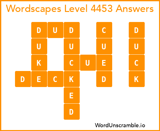 Wordscapes Level 4453 Answers