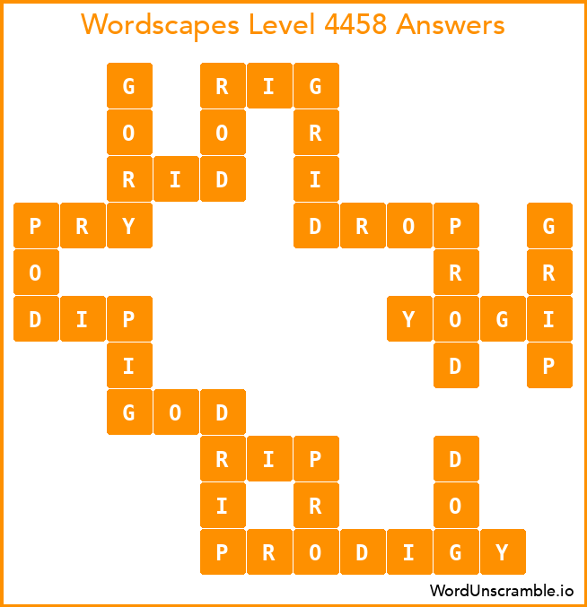 Wordscapes Level 4458 Answers