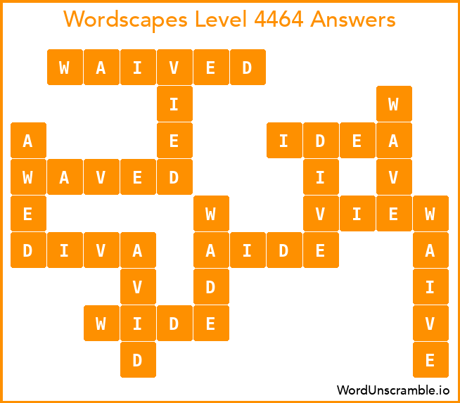 Wordscapes Level 4464 Answers