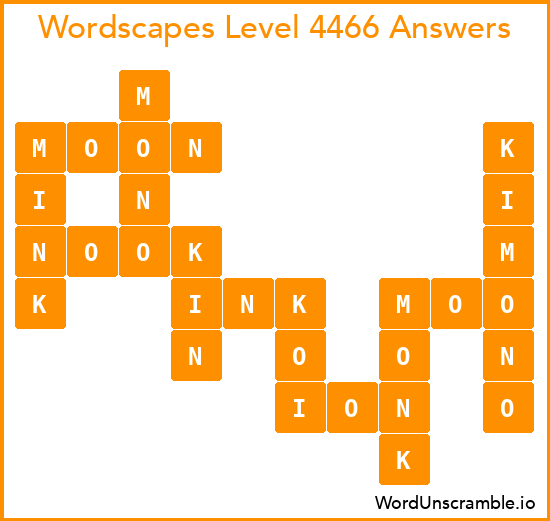 Wordscapes Level 4466 Answers
