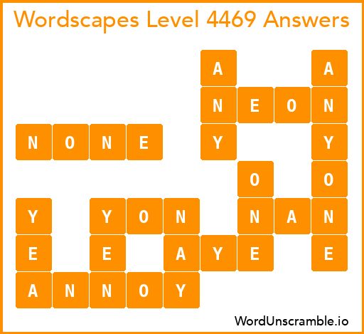 Wordscapes Level 4469 Answers