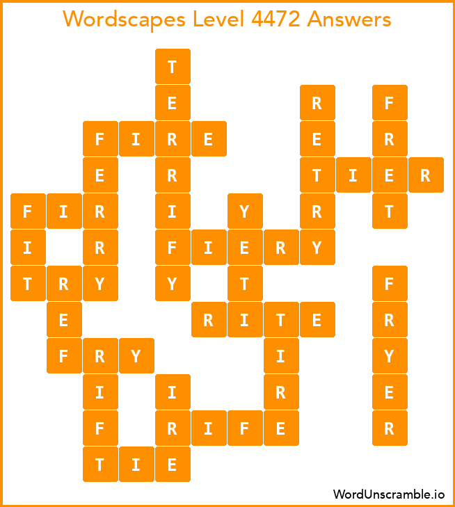 Wordscapes Level 4472 Answers