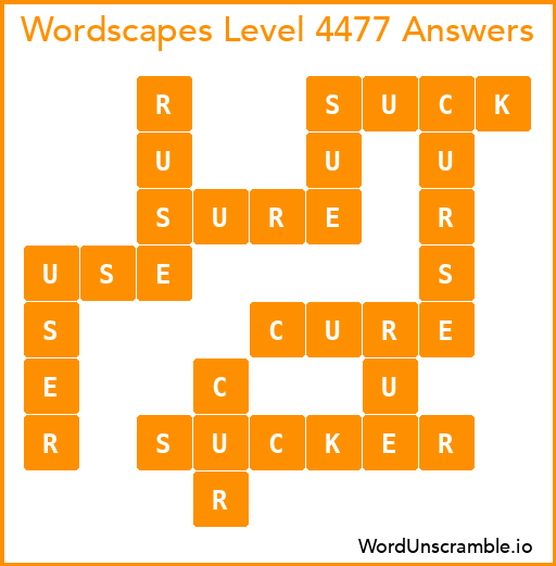 Wordscapes Level 4477 Answers