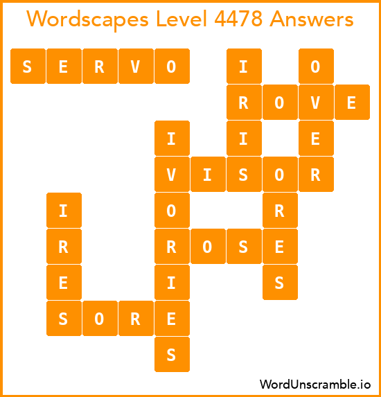Wordscapes Level 4478 Answers