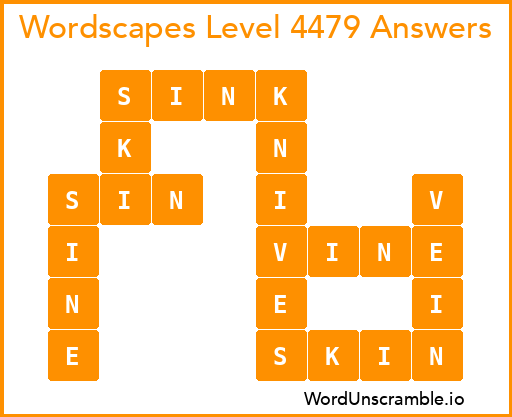 Wordscapes Level 4479 Answers